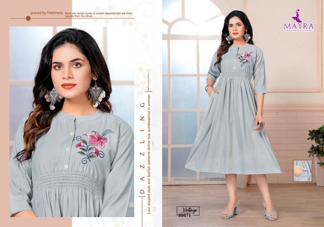 Mayra vintage Wholesale Designer Party Wear Kurtis Catalog